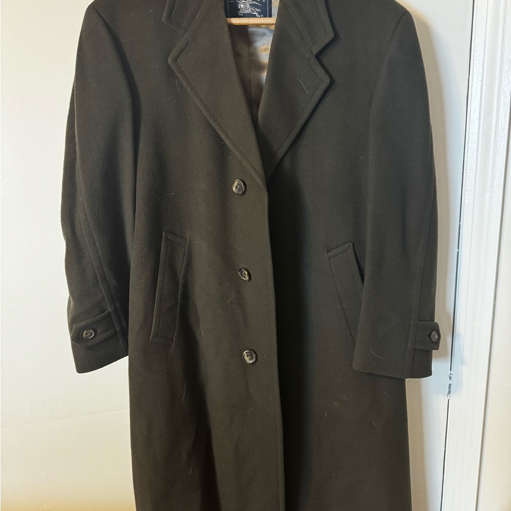 Vintage Burberrys brown wool coat with silk liner